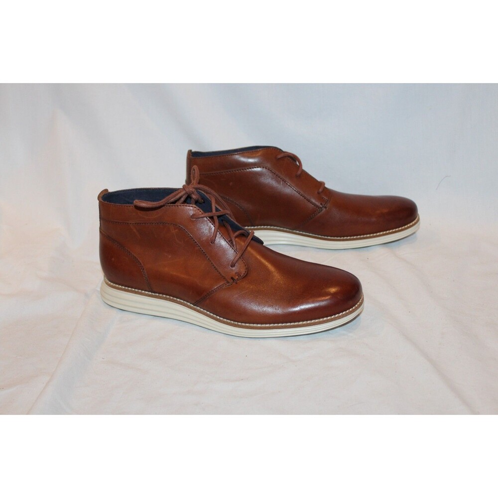 Cole Haan Men's Original Grand Chukka Boot Brown Ivory NWOB SZ 9.5 MSRP $220